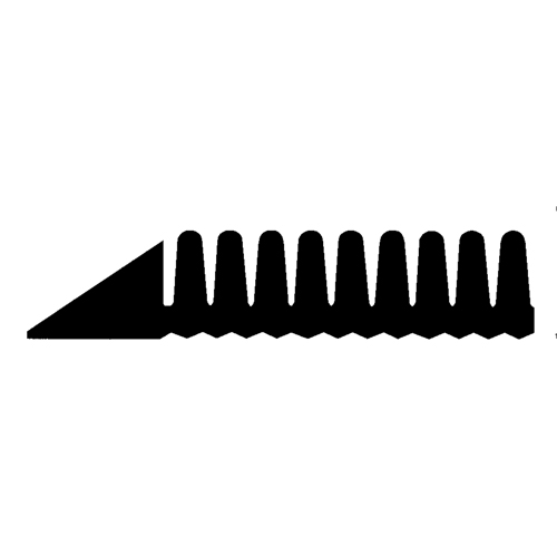 Mat-A-Dor Mat, Rubber, Scraper Type, Finger Tip Style Pattern, 3' x 6', Black Industrial Sales