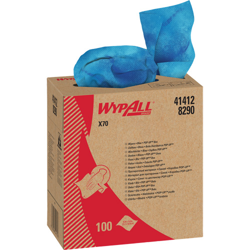 Chiffons industriels de qualit&eacute; sup&eacute;rieure X70 WypAll, Robuste, 16-4/5" lo x 8-1/3" la Industrial Sales