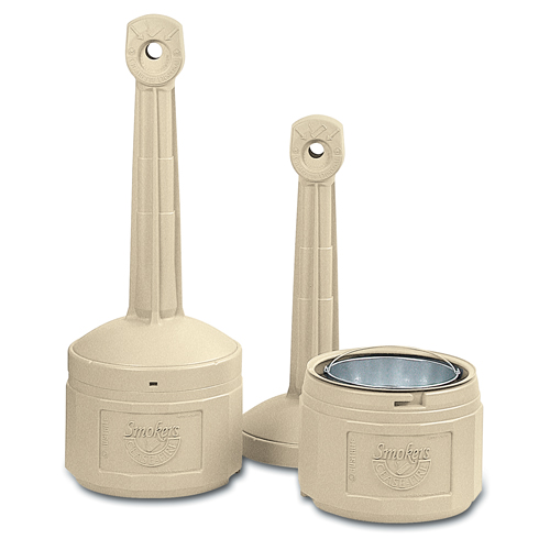 Cendriers Smoker's Cease-Fire, Sur pied, Plastique, Capacit&eacute; 4 gal. US, Hauteur 38-1/2" Industrial Sales