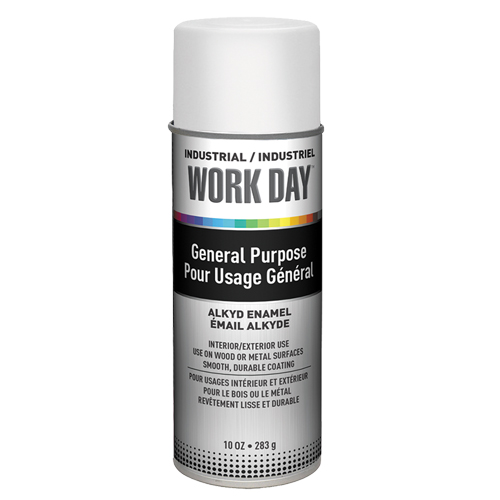 Industrial Work Day Paint, White, Gloss, 10 oz., Aerosol Can Industrial Sales