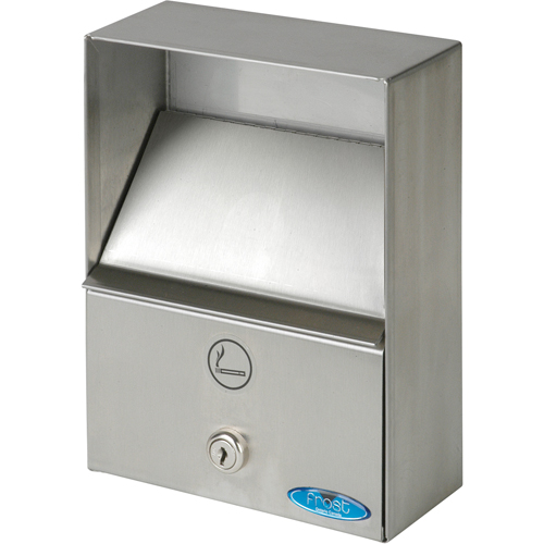 Smoking Receptacles, Wall-Mount, Stainless Steel, 1 Litres Capacity, 9" Height Industrial Sales