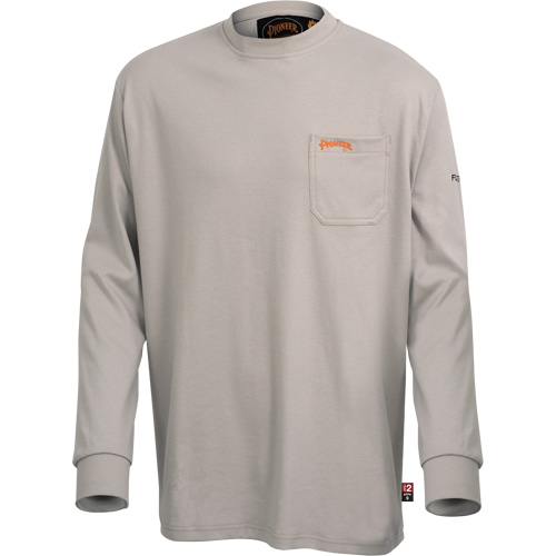 333 Chemise en coton &agrave; manches longues ignifuge, 2T-Grand, Gris Industrial Sales