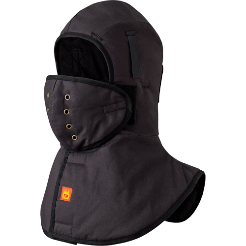 5565A Doublure FR robuste &agrave; col long pour casque, Noir, Coton Industrial Sales