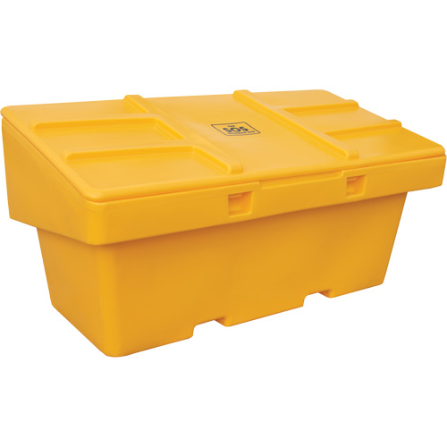 Contenants pour sel & sable SOS, Avec Moraillon, 72" x 36" x 36", 36 pi³, Jaune Industrial Sales