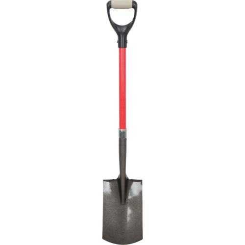 Heavy-Duty Shovels, Fibreglass, Carbon Steel Blade, D-Grip Handle, 30-1/2" Long Industrial Sales