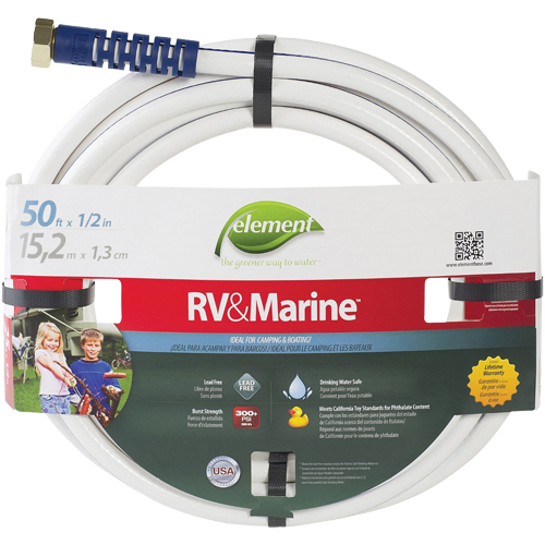 Boyaux d'arrosage pour bateaux et VR Element , PVC, 1/2" dia x 50' Industrial Sales