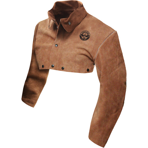 Standard Grade Leather Cape Sleeve, X-Large, Brown Industrial Sales