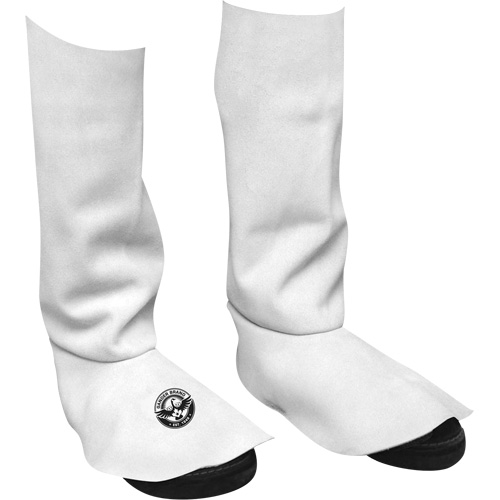 Leather Welding Spats, 15" L, Pearl Grey Industrial Sales