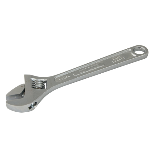 Adjustable Wrench, 12" L, 1-1/2" Max Width, Chrome Industrial Sales