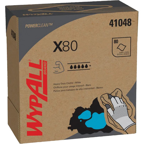 WypAll&reg; X80 Extended Use Cloths, Heavy-Duty, 16-4/5" L x 9" W Industrial Sales