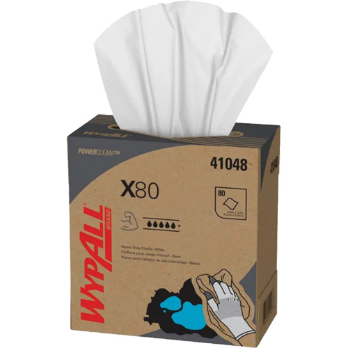 WypAll&reg; X80 Extended Use Cloths, Heavy-Duty, 16-4/5" L x 9" W Industrial Sales