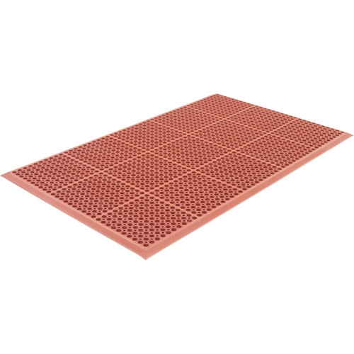 Competitor Series Mats, Slotted, 3' x 5' x 7/8", Orange, Natural Rubber Industrial Sales