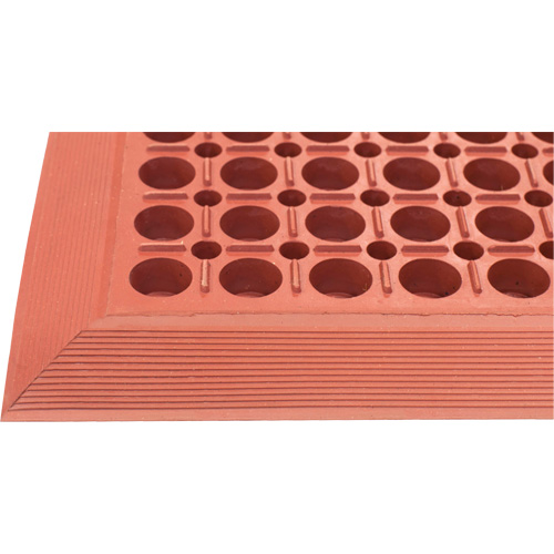 Competitor Series Mats, Slotted, 3' x 5' x 7/8", Orange, Natural Rubber Industrial Sales