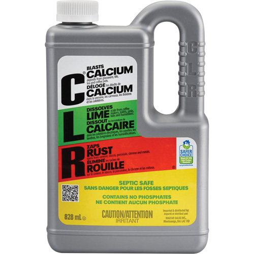 D&eacute;capant pour calcium, chaux et rouille CLR, 828 ml, Bouteille Industrial Sales