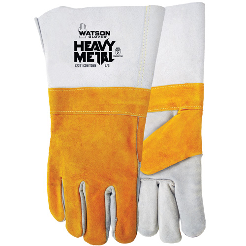 Cow Town Flame-Resistant Gloves, Split Cowhide, Size Large Industrial Sales