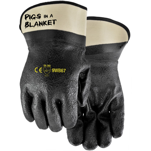 Pigs in a Blanket Coated Gloves, One Size, PVC/Nitrile Coating Industrial Sales