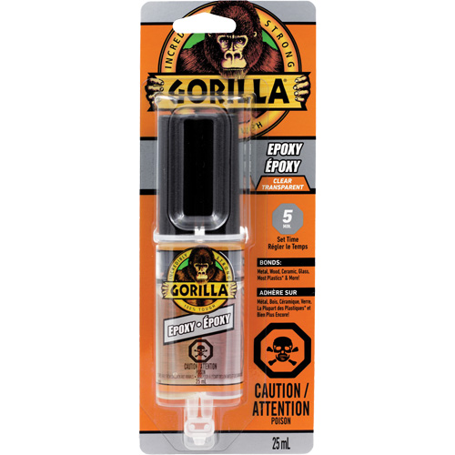 &eacute;poxyde, Deux composants, Cartouche double, 0,85 oz., Transparent Industrial Sales