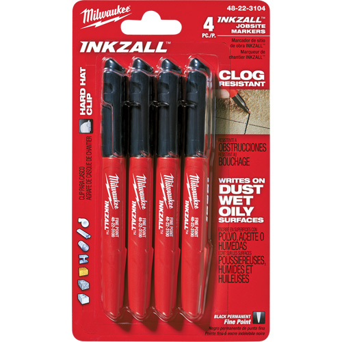 Inkzall Marker, Black, Fine Tip Industrial Sales
