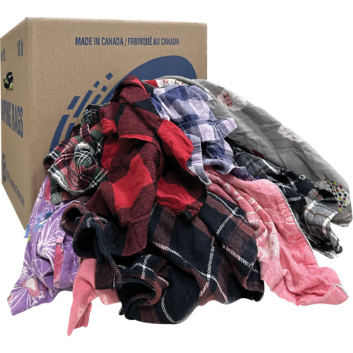 Wiper Rags, Flannel, 10 lbs. Industrial Sales