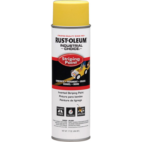 Peinture de traçage en a&eacute;rosol syst&egrave;me S1600 Industrial Choice applicable en position invers&eacute;e, Jaune, 18 oz, Canette a&eacute;rosol Industrial Sales