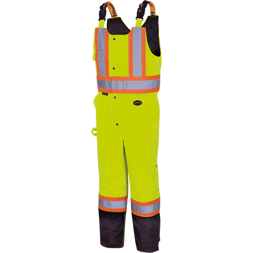 5041BB Pantalon &agrave; bretelles matelass&eacute; imperm&eacute;able, Polyester, Grand, Jaune lime haute visibilit&eacute; Industrial Sales