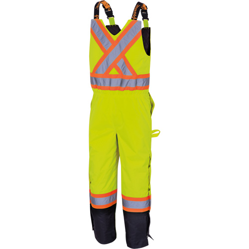 5041BB Pantalon &agrave; bretelles matelass&eacute; imperm&eacute;able, Polyester, Grand, Jaune lime haute visibilit&eacute; Industrial Sales