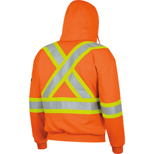 338SF Flame-Resistant Zip Style Hoodie, Men's, X-Large, High Visibility Orange, 22 cal/cm² Industrial Sales