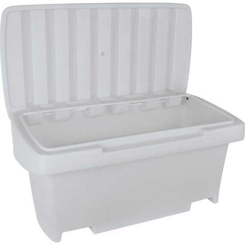 Heavy-Duty Outdoor Salt and Sand Storage Container, 24" x 48" x 24", 10 cu. Ft., Grey Industrial Sales