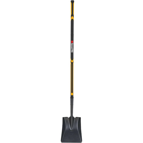 Pelle carr&eacute;e Pro, Fibre de verre, Lame Acier durci, Manche en Droit, Longueur 48" Industrial Sales