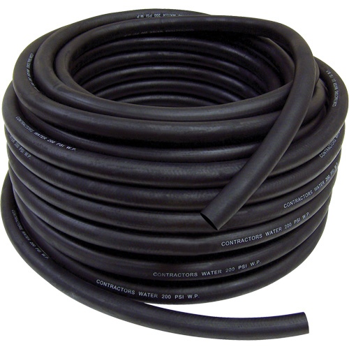 Boyau de jardin d'&eacute;vacuation de l'eau pour entrepreneur, Caoutchouc, 3/4" dia x 50' Industrial Sales