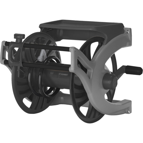 Deluxe Wall-Mount Hose Reel, 225', Aluminum/Poly-Plastic Industrial Sales