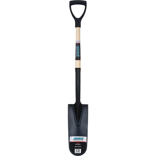 Heavy-Duty Drain Spade, Carbon Steel, 16" x 6" Blade, 29" L, D-Grip Handle Industrial Sales