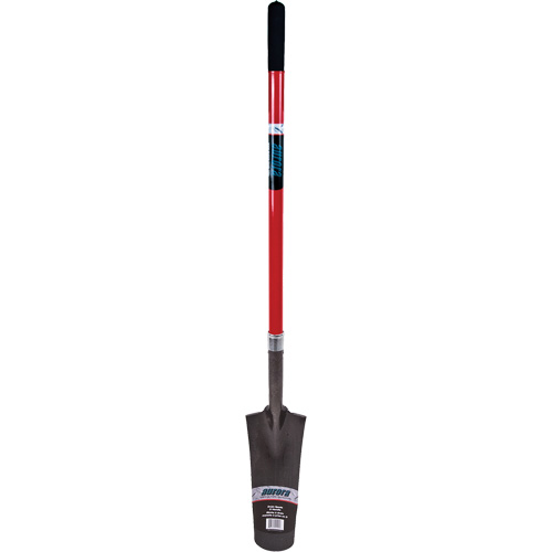 Pelle &agrave; drain robuste, Acier au carbone, Lame 16" x 6", 45" lo, Manche Droit Industrial Sales