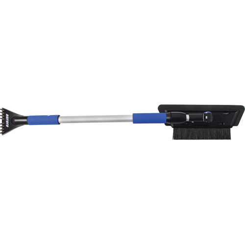 Brosse &agrave; neige, T&eacute;lescopique, lame Mousse de CAV/E, 48" Longueur, Noir/Bleu Industrial Sales