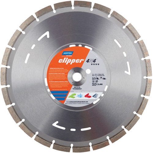 Lame circulaire segment&eacute;e polyvalente pour coupes &agrave; sec &agrave; vitesse &eacute;lev&eacute;e Clipper 4X4 Industrial Sales