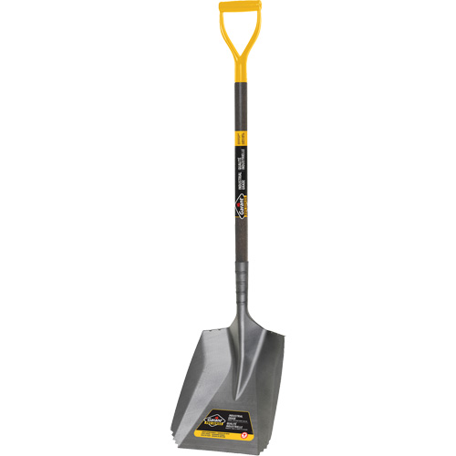 Serrated Snow Shovel, Tempered Steel Blade, 11-7/10" Wide, D-Grip Handle Industrial Sales
