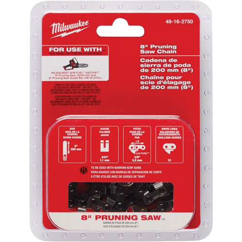 Chaîne 8" pour scie d'&eacute;lagage Industrial Sales