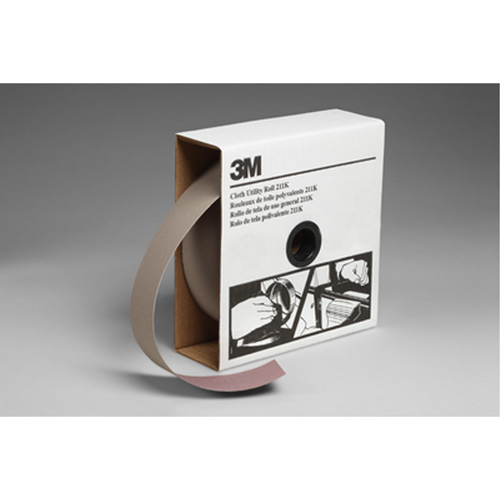 Rouleau de toile abrasive utilitaire 211K, Oxyde d'aluminium, 2" la x 150' lo, Grain 100 Industrial Sales