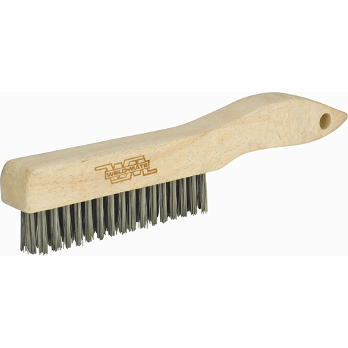 Shoe Handle Industrial-Duty Scratch Brush, Stainless Steel, 3 x 16 Wire Rows, 10-1/2" Long Industrial Sales
