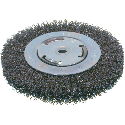 Brosses &eacute;conomiques &agrave; fils cr&ecirc;p&eacute;s - Face moyenne, 7" dia., Fils 0.014, Arbre 2" Industrial Sales