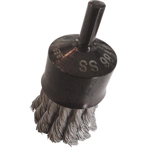 Knotted Wire End Brushes, 1" Dia., 0.020" Wire Dia., 1/4" Shank Industrial Sales