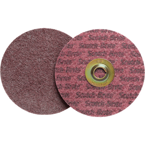 Disque de conditionnement de surface Scotch-Brite Roloc, 2" dia., Grain Moyen, Oxyde d'aluminium Industrial Sales