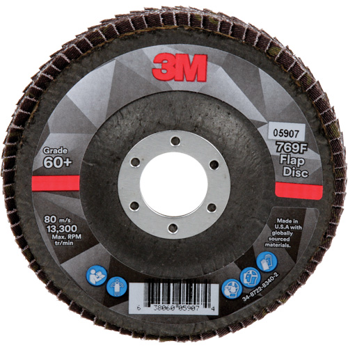 Disque &agrave; lamelles &agrave; changement rapide 769F, 4-1/2" x 7/8", Type 29, Grain 60+, C&eacute;ramique Industrial Sales