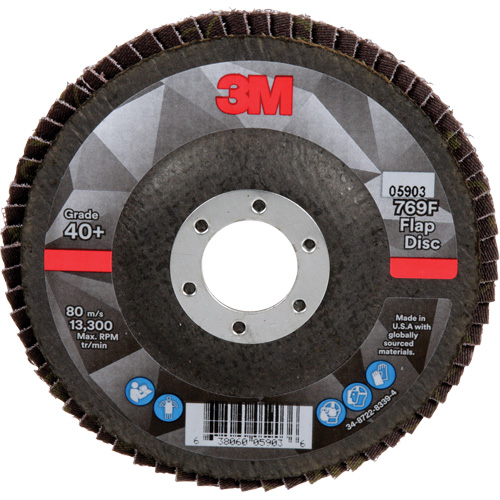 Disque &agrave; lamelles &agrave; changement rapide 769F, 4-1/2" x 7/8", Type 27, Grain 40+, C&eacute;ramique Industrial Sales