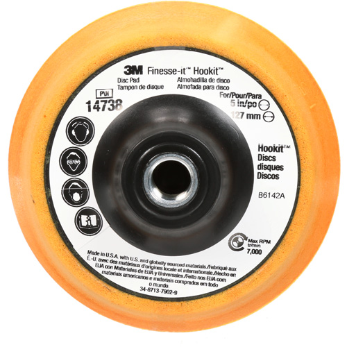 Tampon pour disque Finesse-it Hookit, 5" dia. Industrial Sales