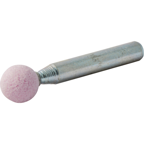 Vitrified Bond Mounted Point, B122, Aluminum Oxide, 3/8" Dia., 3/8" L, 80 Grit Industrial Sales