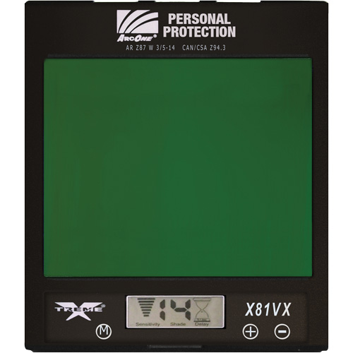 ArcOne&reg; Xtreme Auto-Darkening Lense, 4-1/2" W x 5-1/2" H Viewing Area, For Use With Xtreme&reg; Industrial Sales