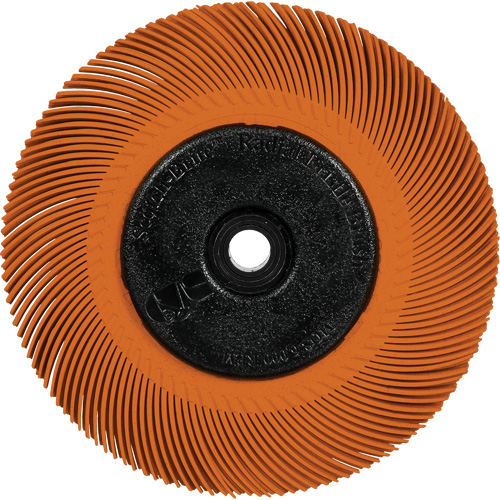 Scotch-Brite Type C Precision Radial Bristle Brush PN-RB with Adapter, Ceramic, 80+ Grit, 6" Dia. Industrial Sales