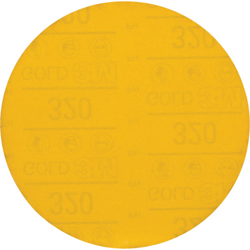Disque abrasif dor&eacute; Hookit, dia 6", Grain 320, Oxyde d'aluminium, Poids C Industrial Sales