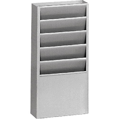 Literature Storage Racks, Stationary, 5 Slots, Steel, 9-3/4" W x 4-1/8" D x 21" H Industrial Sales